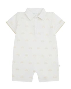 Wholesale Marie Chantal Barboteuse Polo A Imprime Aile D'Ange - Bebe Blanc Et Or