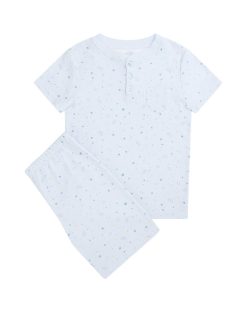 New Marie Chantal Pyjama Court Star & Crown - Enfant Bleu