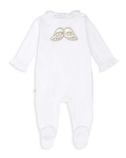 New Marie Chantal Dors-Bien En Coton Pima Angel Wing - Blanc Et Argent