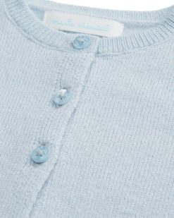 New Marie Chantal Cardigan Sparkle En Cachemire - Bleu Pale Bebe