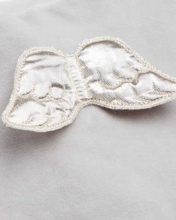 Clearance Marie Chantal Dors-Bien En Velours Angel Wing - Gris Et Argent