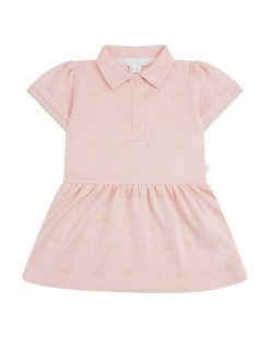 New Marie Chantal Robe Polo Imprimee Ailes D'Ange - Rose Bebe Et Or