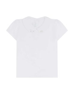 Online Marie Chantal T-Shirt Col Claudine Aile D'Ange - Enfant Blanc & Or