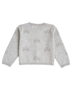 Online Marie Chantal Cardigan En Pointelle A Ailes D'Ange - Gris