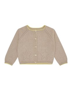 Best Marie Chantal Cardigan En Pointelle Star & Crown - Biscuit