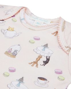 New Marie Chantal Ensemble 2 Pieces Kitten'S Tea Party - Rose Bebe