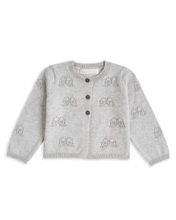 Online Marie Chantal Cardigan En Pointelle A Ailes D'Ange - Gris