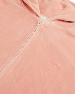 Hot Marie Chantal Ensemble Loungewear Velours Aile D'Ange Enfant Rose Poudre