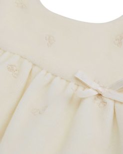 Clearance Marie Chantal Robe En Velours Aile D'Ange - Bebe Creme