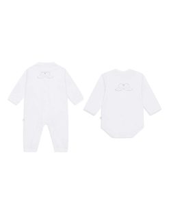 New Marie Chantal Ensemble 2 Pieces En Coton Biologique Aile D'Ange - Blanc