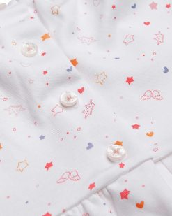 Online Marie Chantal Chemise De Nuit Star & Crown - Enfant Blanc/Rose