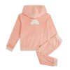 Hot Marie Chantal Ensemble Loungewear Velours Aile D'Ange Enfant Rose Poudre