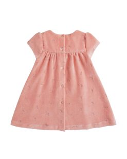 Best Marie Chantal Robe En Velours Aile D'Ange - Bebe Rose Poudre