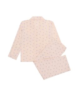 Clearance Marie Chantal Pyjama En Coton Tisse Coeur D'Amour - Rose Enfant