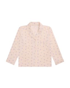 Clearance Marie Chantal Pyjama En Coton Tisse Coeur D'Amour - Rose Enfant