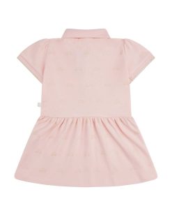 New Marie Chantal Robe Polo Imprimee Ailes D'Ange - Rose Bebe Et Or