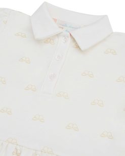 New Marie Chantal Polo Imprime Ailes D'Ange - Bebe Blanc Et Or