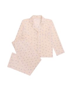 Clearance Marie Chantal Pyjama En Coton Tisse Coeur D'Amour - Rose Enfant