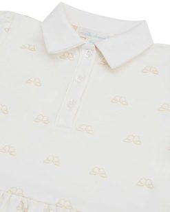 Wholesale Marie Chantal Barboteuse Polo A Imprime Aile D'Ange - Bebe Blanc Et Or