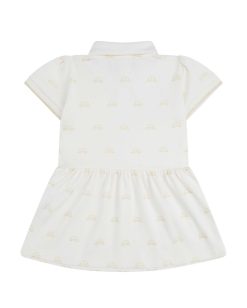 Hot Marie Chantal Robe Polo Imprimee Ailes D'Ange - Blanc Bebe Et Or